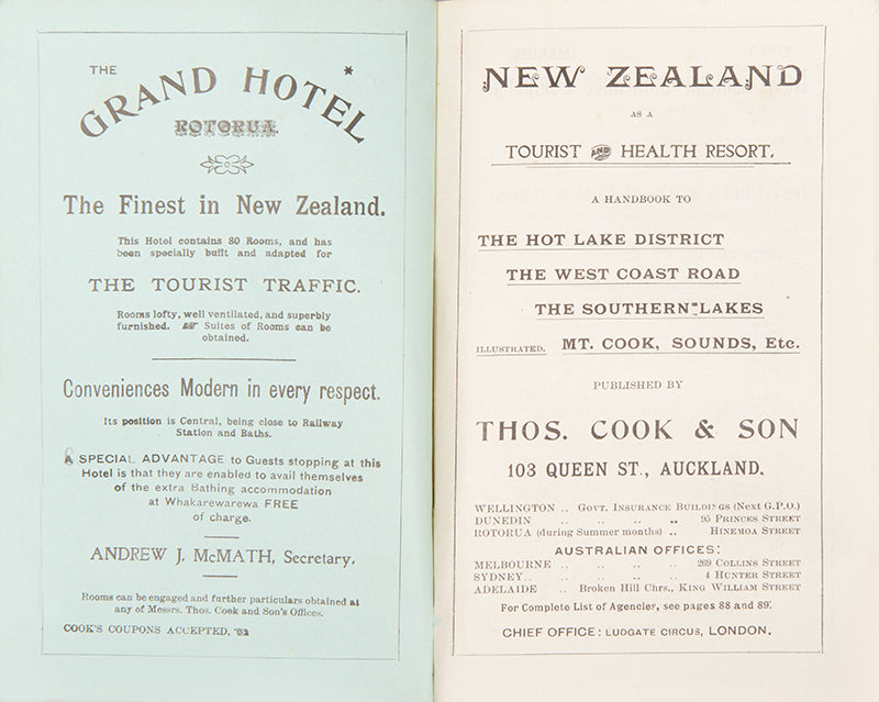 New Zealand as a Tourist and Health Resort