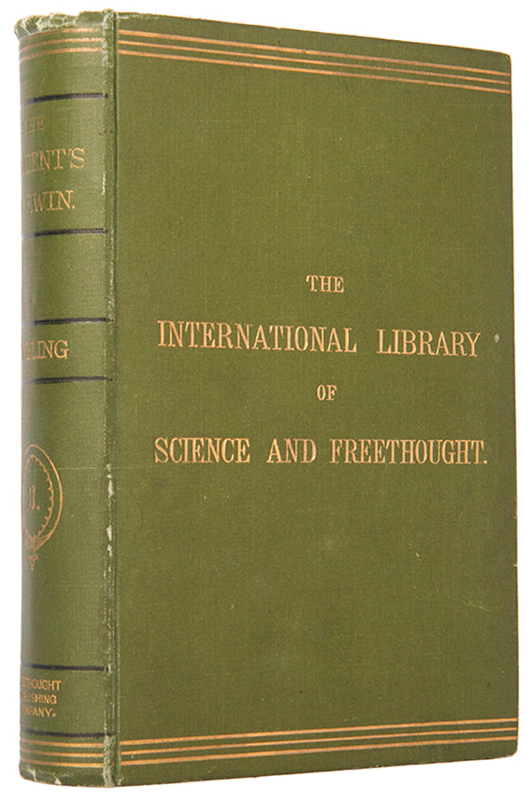 First edition of radical activist Edward Aveling's book on Darwin's theories, The Student's Darwin, published in 1881.