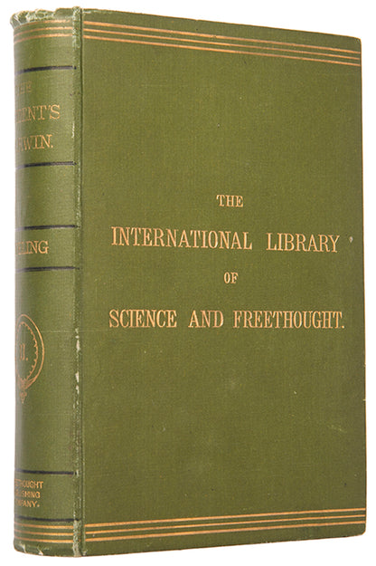 First edition of radical activist Edward Aveling's book on Darwin's theories, The Student's Darwin, published in 1881.