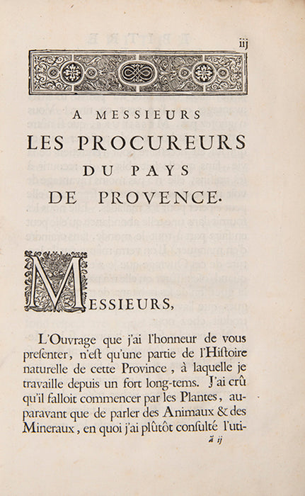 Histoire des Plantes qui Naissent aux Environs d'Aix, et dans Plusieurs autres endroits de la Provence.