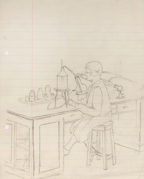 A wonderful group of artworks by the pioneering Oxford chemist Muriel Tomlinson that document her science education during the 1920s.