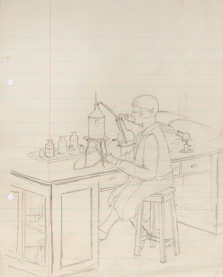 A wonderful group of artworks by the pioneering Oxford chemist Muriel Tomlinson that document her science education during the 1920s.
