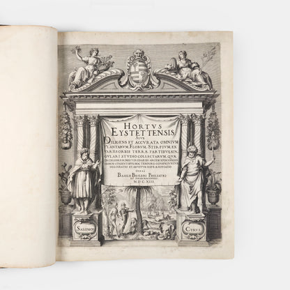 First edition of the first great illustrated flower book, Basil Besler's Hortus Eystettensis, published in an edition of only 300 copies in 1613.