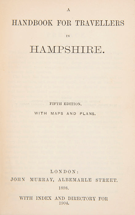 Great Britain. Handbook for Hampshire.