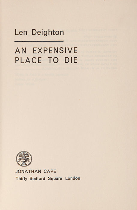 An Expensive Place to Die.