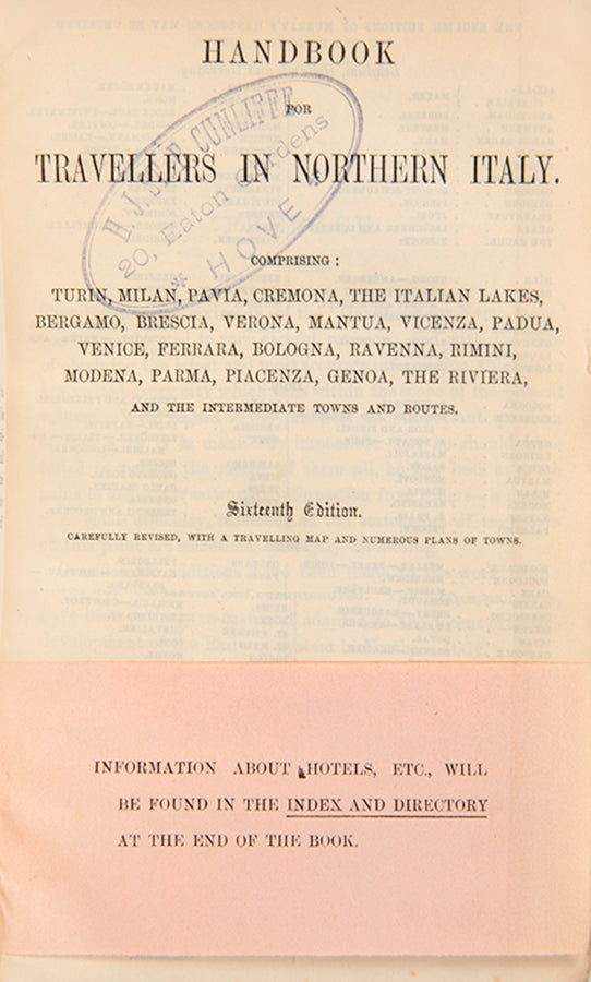 Includes Turin, Milan, Pavia, Cremona and Venice.
