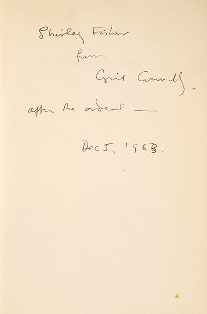 First edition of Previous Convictions by Cyril Connolly, inscribed by the author.
