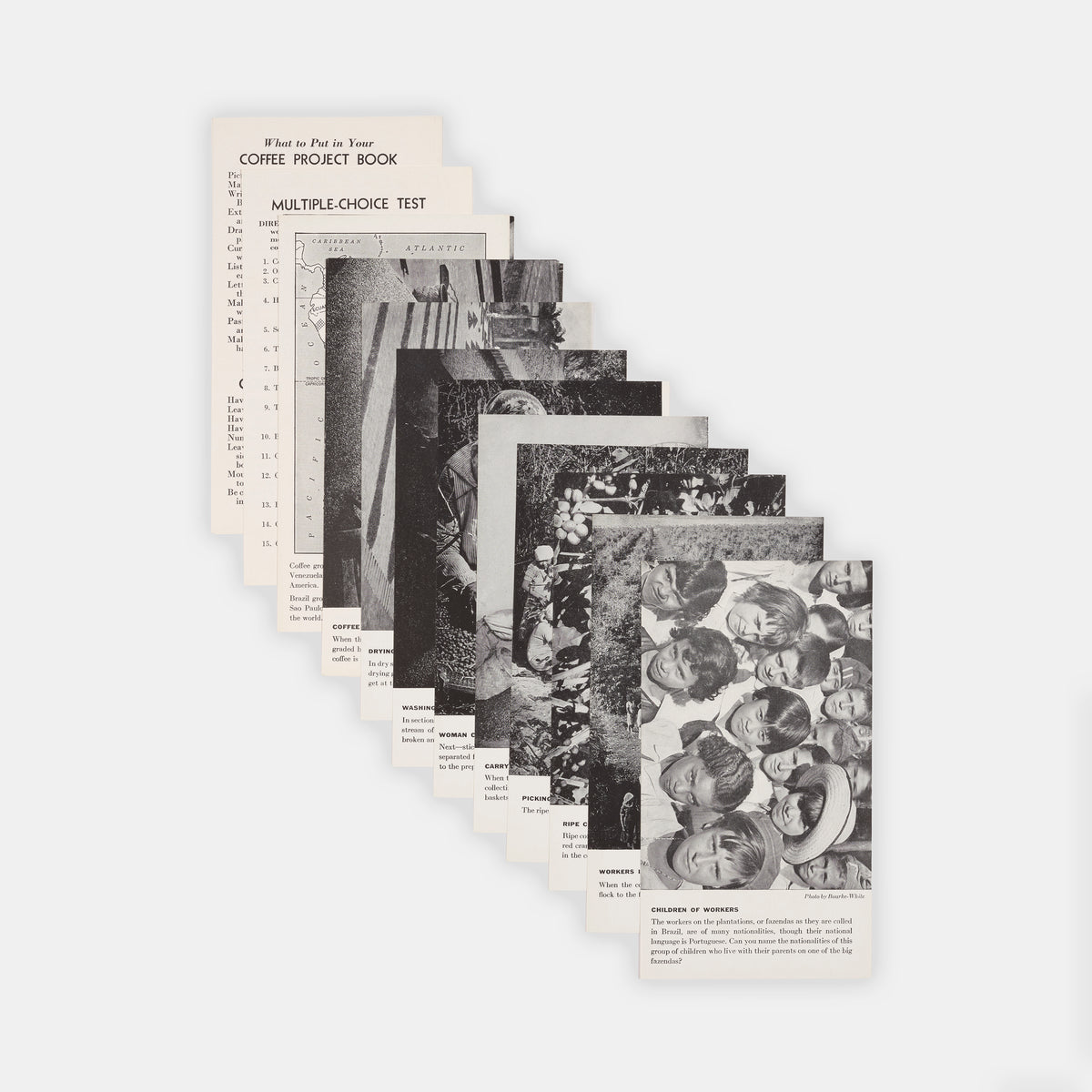 Coffee Through the Camera's Lens is a scarce Depression-era ephemeral publication resulted from an assignment by the American Can Company, for whom Margaret Bourke-White spent two months in Brazil, photographing the coffee industry