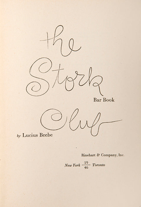 The Stork Club Bar Book.