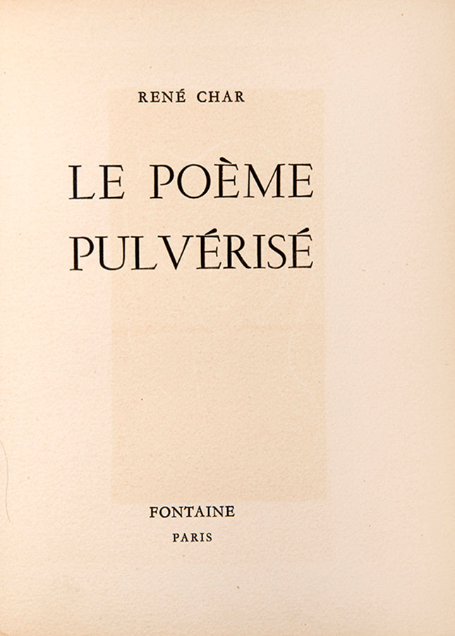 One of 65 deluxe copies with a signed linocut by Matisse.