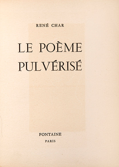 One of 65 deluxe copies with a signed linocut by Matisse.