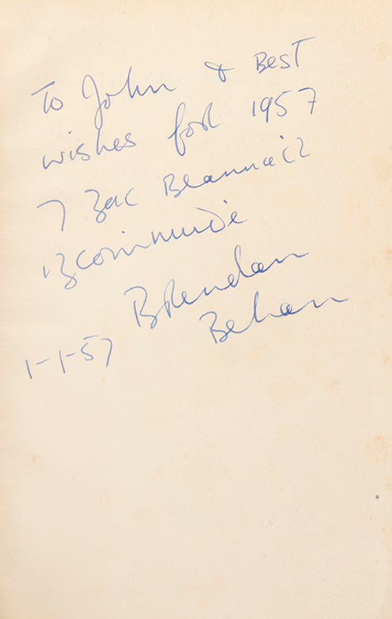 First edition of The Quare Fellow by Brendan Behan, inscribed by the author.