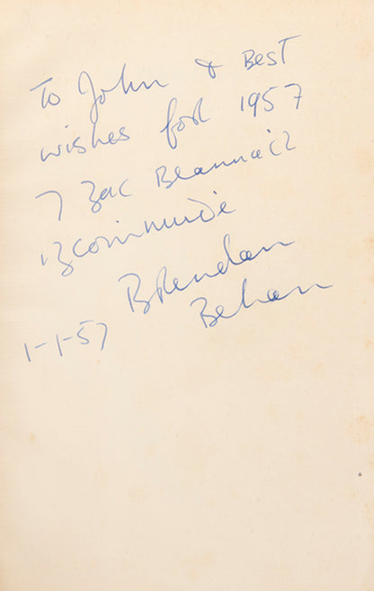 First edition of The Quare Fellow by Brendan Behan, inscribed by the author.