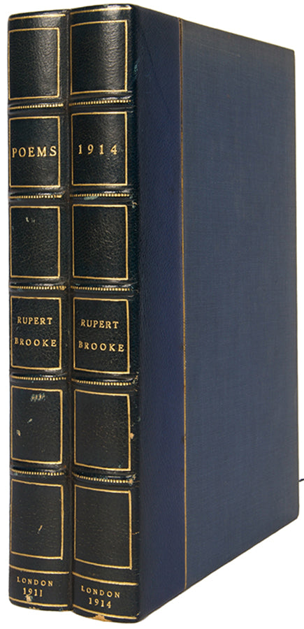 First editions of Poems and 1914 and Other Poems by Rupert Brooke.