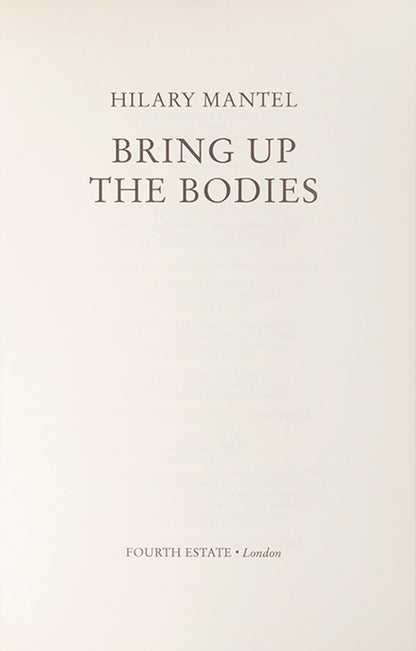 Wolf Hall and Bring up the Bodies won the Man Booker Prize making Hilary Mantel the first woman to win twice the third title, The Mirror and the light completed the trilogy