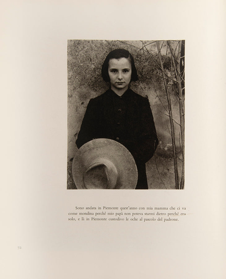 Un Paese comprises Paul Strand's portraits of the inhabitants of the Italian village of Lazzaro, Southern Italy and photographs of everyday life there in the 1950s.