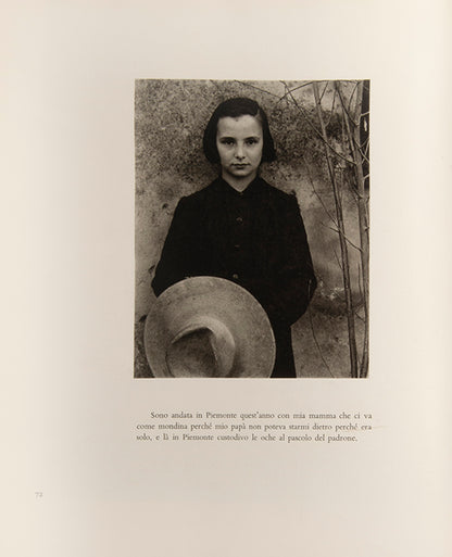 Un Paese comprises Paul Strand's portraits of the inhabitants of the Italian village of Lazzaro, Southern Italy and photographs of everyday life there in the 1950s.