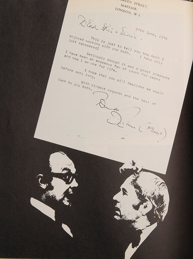 A signed copy of The Best of Morecambe and Wise by Eddie Braben, a printed celebration of Morecambe and Wise, containing the script for some of the comedy pair's most famous sketches.