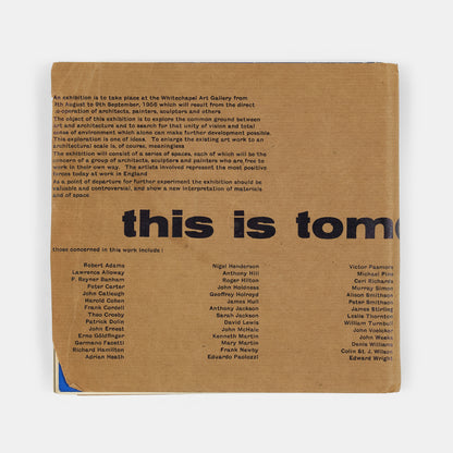 This is Tomorrow is the scarce catalogue for the landmark exhibition at the Whitechapel Gallery in 1956 which signalled the birth of British Pop Art.
