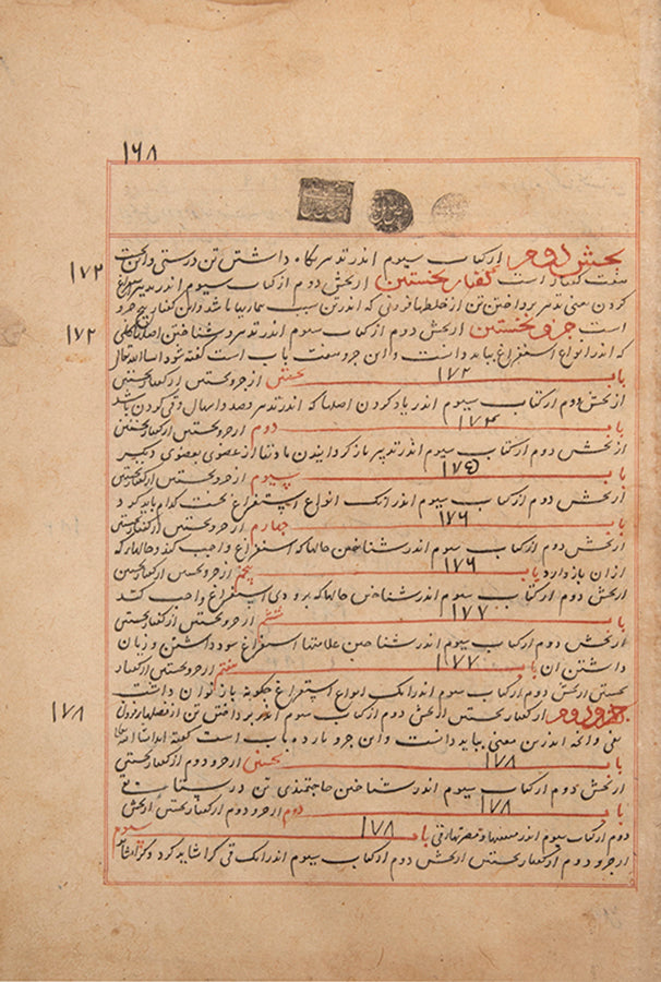 A 1474 AD manuscript copy of the first medical encyclopedia written in Persian, Zakhire'ye Kharazamshahi by Zayn al-Din Jurjani.