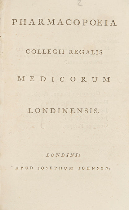 A nice, pocket-sized sammelband containing six medical works dating from the turn of the nineteenth century, of which three are official pharmacopoeias.