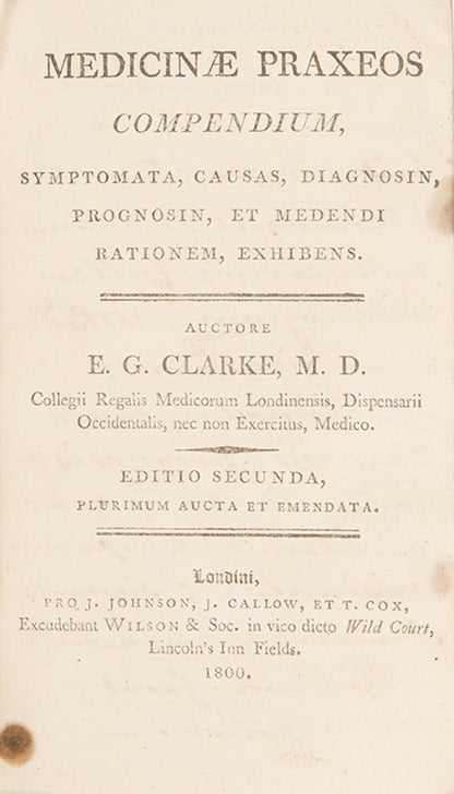 A nice, pocket-sized sammelband containing six medical works dating from the turn of the nineteenth century, of which three are official pharmacopoeias.