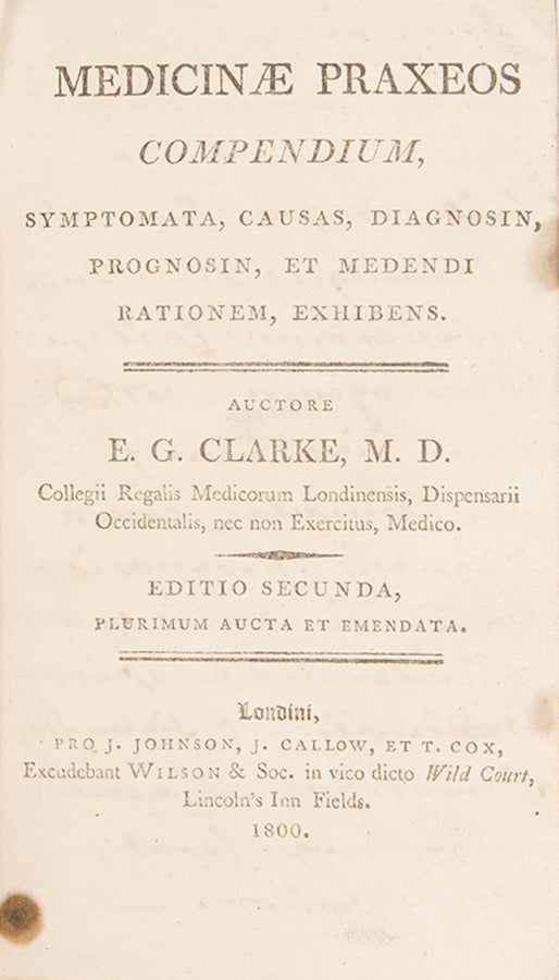 A nice, pocket-sized sammelband containing six medical works dating from the turn of the nineteenth century, of which three are official pharmacopoeias.