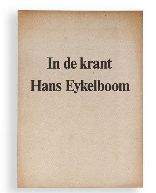 In de Krant [cover title].