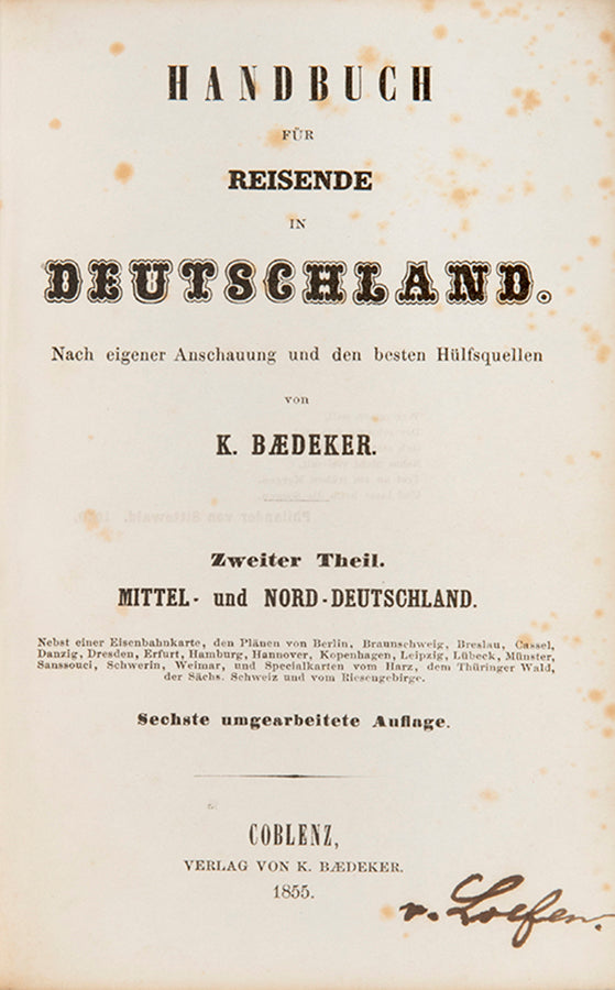 This volume covers Northern and Eastern Germany. Maps include Berlin and Copenhagen.