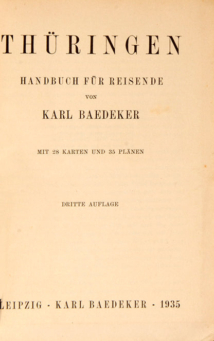 Firsted edition of this guidebook which  covers Central and Eastern Germany.