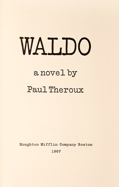 First edition of Waldo by Paul Theroux, the author's first book.