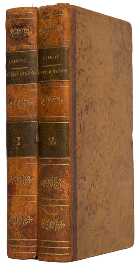 First edition of the announcement of the stethoscope's invention, De l'Auscultation Médiate by Réné Théophile Hyacinthe Laennec, published in 1819.