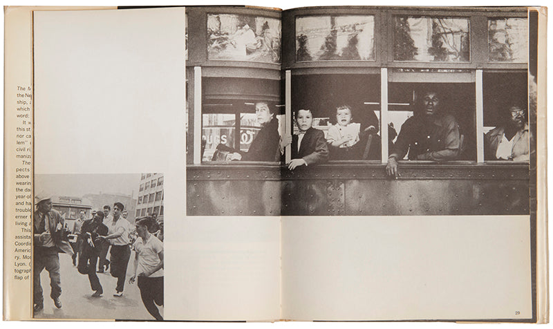 The Movement is an important photographic study of the civil rights movement prepared with the cooperation and assistance of the Student Nonviolent Coordinating Committee (SNCC). The majority of the photographs are by Danny Lyon