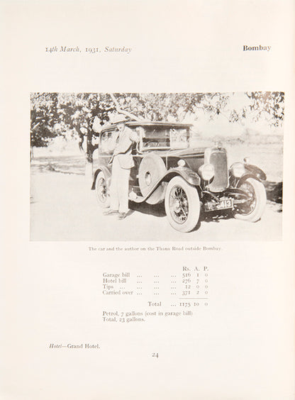 First edition of Davies's A Light Car Odyssey, containing 50 photographs of the journey and 4 route maps.
