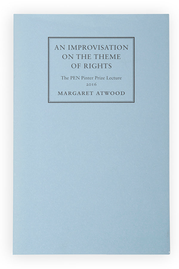 First edition of An Improvisation on the Theme of Rights by Margaret Atwood, one of 450 copies printed for private circulation.