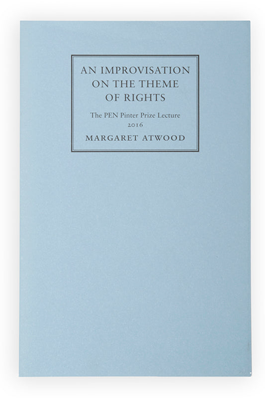 First edition of An Improvisation on the Theme of Rights by Margaret Atwood, one of 450 copies printed for private circulation.