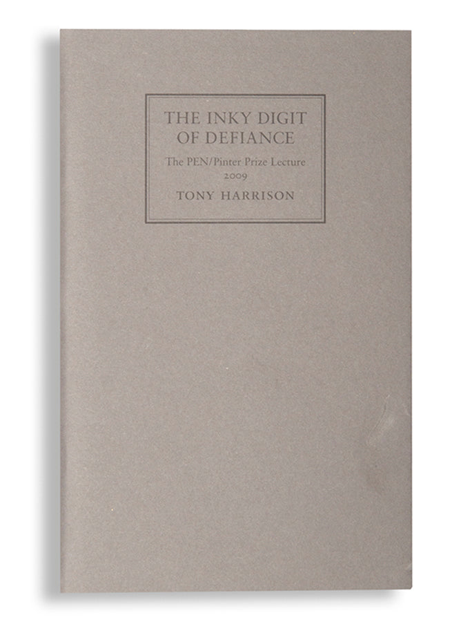 First edition of The Inky Digit of Defiance by Tony Harrison, one of 350 copies printed for private circulation
