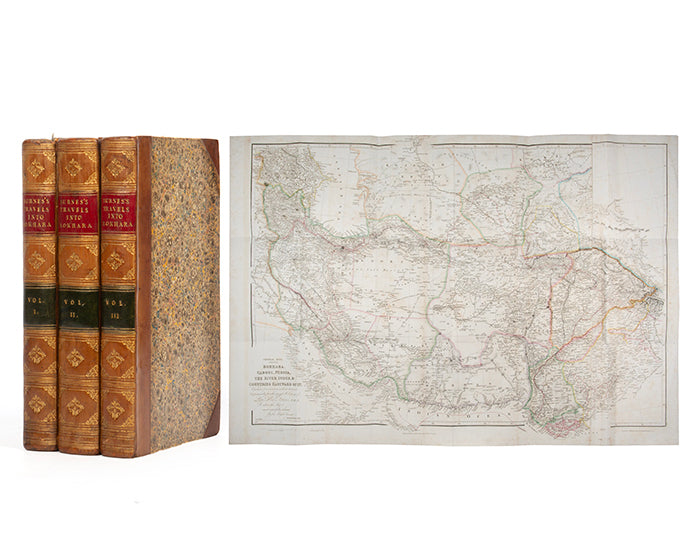 The first edition of Travels into Bokhara by Alexander Burnes, with the rare seperately issued map by Arrowsmith.