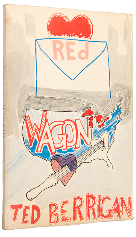 First edition, paperback issue of Red Wagon by Ted Berrigan, inscribed by the author.