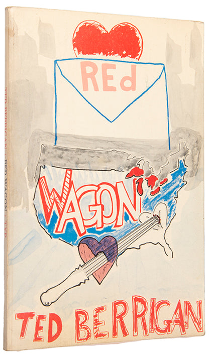 First edition, paperback issue of Red Wagon by Ted Berrigan, inscribed by the author.