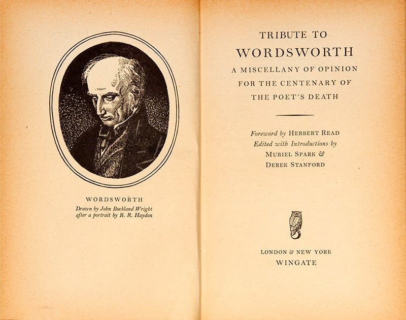 First edition of Tribute to Wordsworth, edited by Muriel Spark and Derek Stanford.