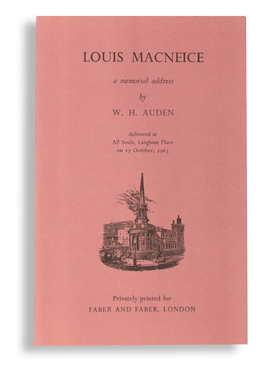 First edition of Louis Macneice: a memorial address by W.H. Auden.