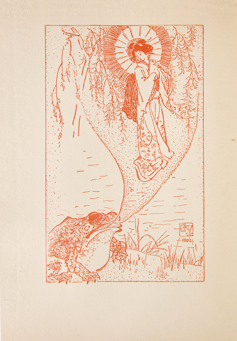 This first edition of Kotto, by Lafcadio Hearn features beautiful illustrations in red by the artist Geniro Yeto, it is also the first state of the first printing