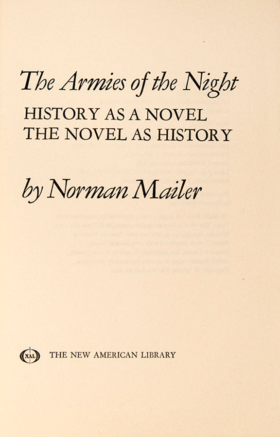 First edition of The Armies of the Night by Norman Mailer.