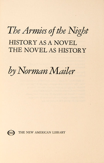 First edition of The Armies of the Night by Norman Mailer.