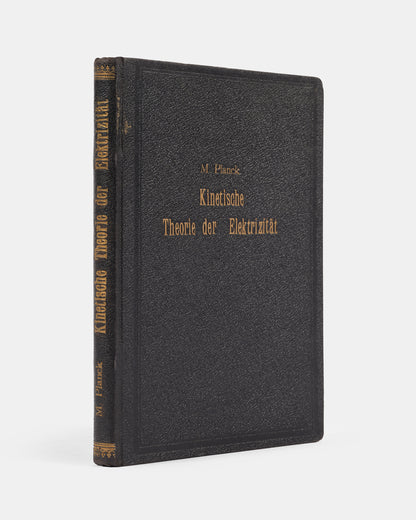 First edition of this collection of lectures on the Kinetic Theory of Matter and Electricity by Max Planck, Arnold Sommerfeld, Hendrik Lorentz, and others.