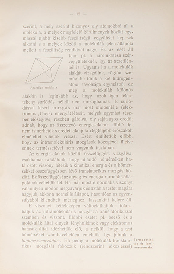 First edition of Béla Szilárd's 1905 book Radium és Radioaktivitas, the first book on radioactivity published in Hungarian.
