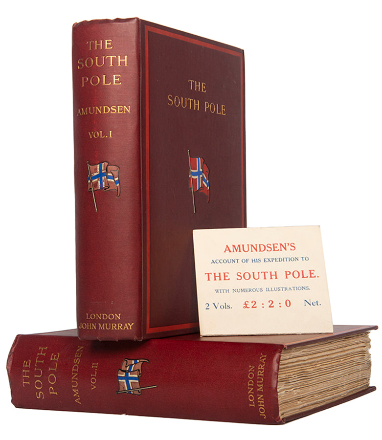 Amundsen's South Pole, The account of the first expedition to reach the South Pole. Together with rare display slip.