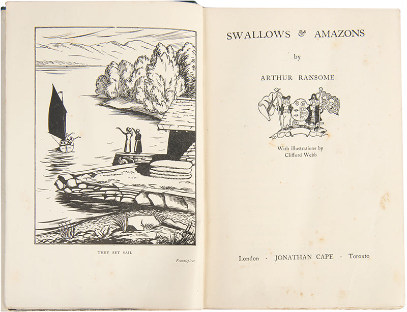 Mixed editions of the complete Swallows and Amazons series by Arthur Ransom, signed by the author in four vols.
