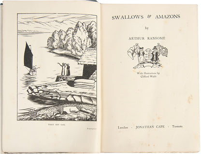 Mixed editions of the complete Swallows and Amazons series by Arthur Ransom, signed by the author in four vols.
